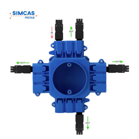 Prefab Centraaldoos - 4 x WCD aansluitingen
