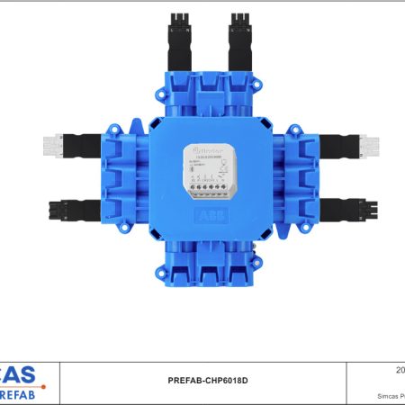 Prefab Centraaldoos - voeding – Finder 2 ch (doorvoer)